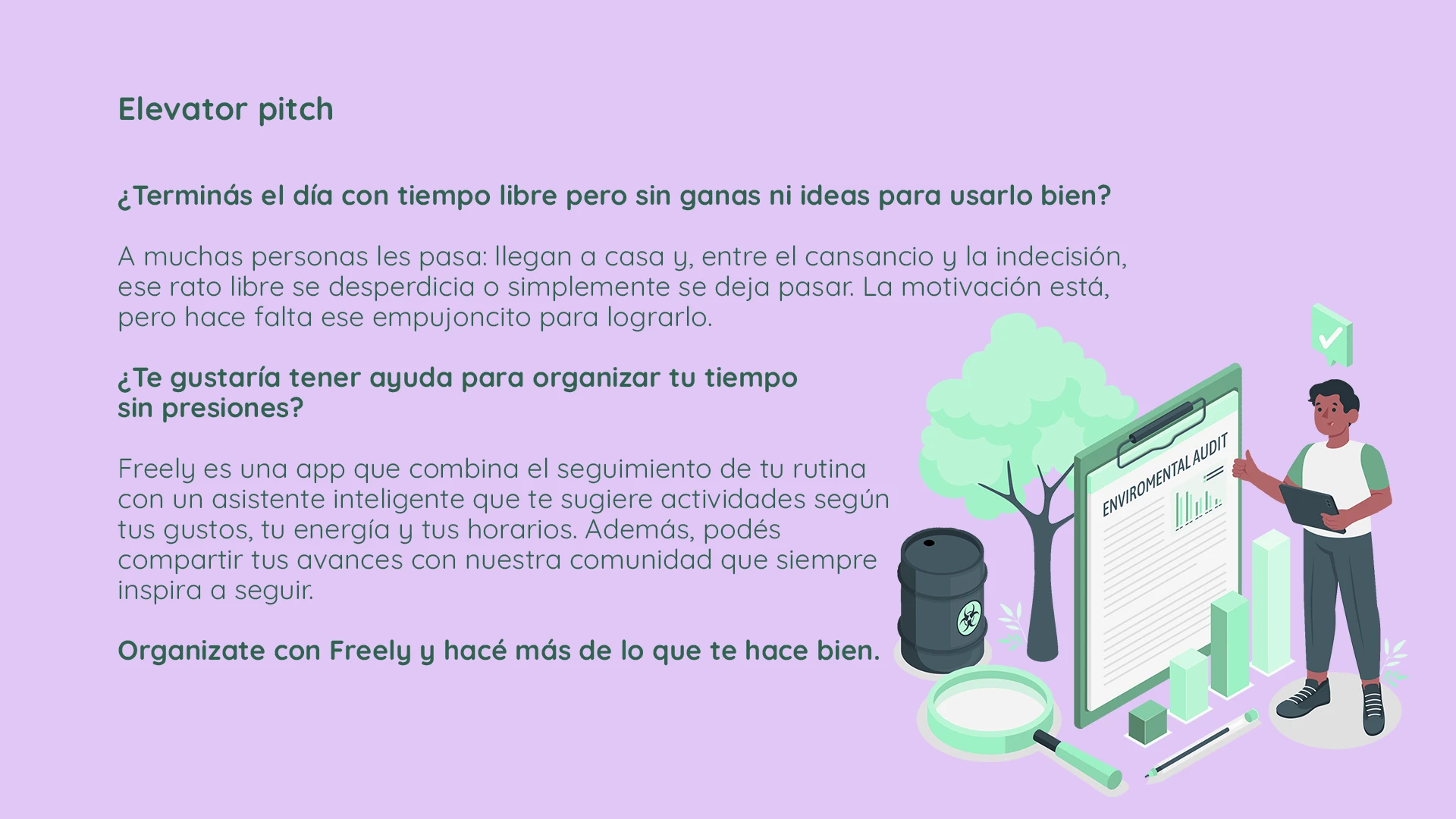 Freely App - elevator pitch